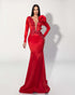 Crimson Rose Embellished Gown