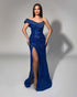 Midnight Sapphire Beaded Gown