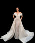 Beaded Gown with Overskirt