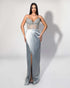 Silver Beaded Corset Gown