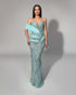 Aqua Enchantment Beaded Gown