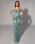 Aqua Beaded Gown
