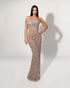 Crystal Embellished Off-Shoulder Gown
