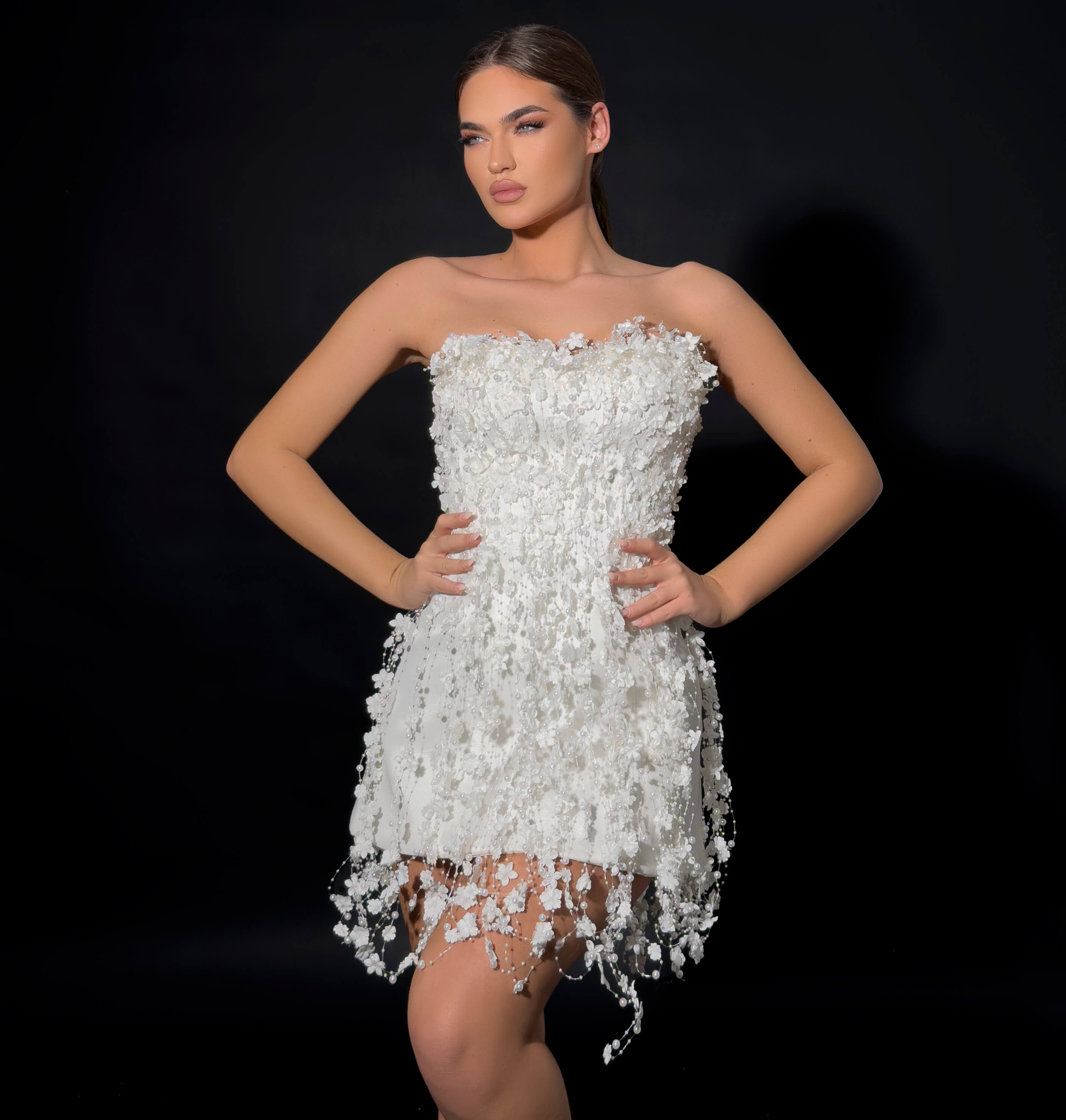 crystal fringe mini dress Malea