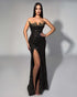 Black and Gold Crystal Gown