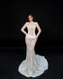 High Neck Beaded Mermaid Gown