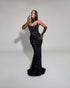 Black Sequin Couture Gown