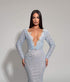 Light Blue Long-Sleeve Gown