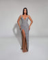 Silver Sequin Glam Gown